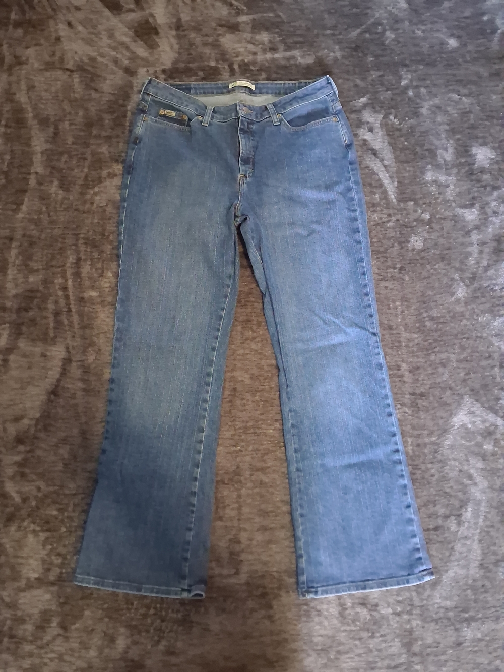 Lee Natural Bootcut Denim Blue Jeans Medium Wash Women Size 14 Medium Length